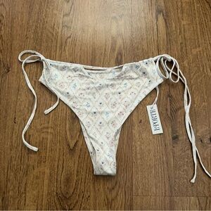 La Porte Jenna Highwaist floral Floral Print Bikini Bottom size medium sexy